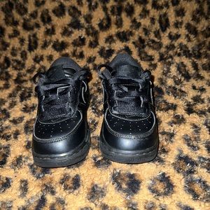 All Black Nike Air Force Ones
